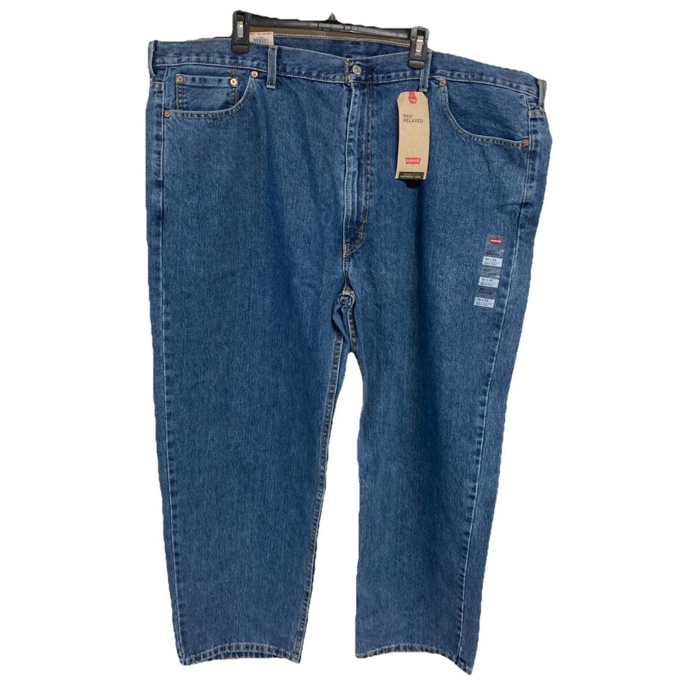 Men's Levi's Relaxed Fit Tapered Leg Jeans Medium Wash Size 50x29 Big & Tall NWT